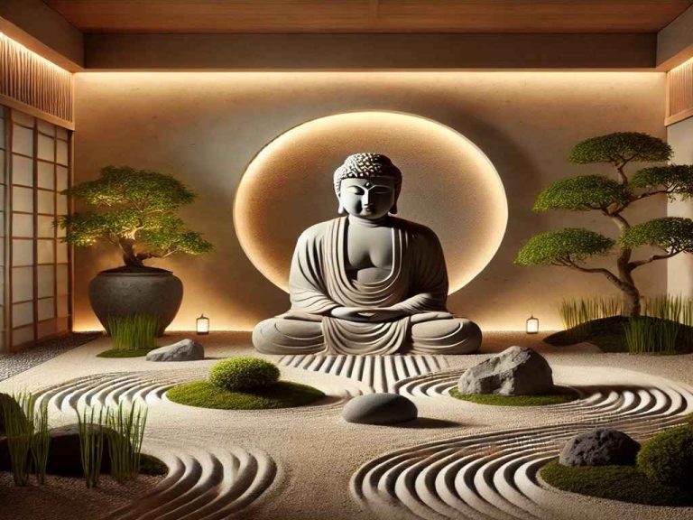 Creating a Zen Garden with Buddha Statues