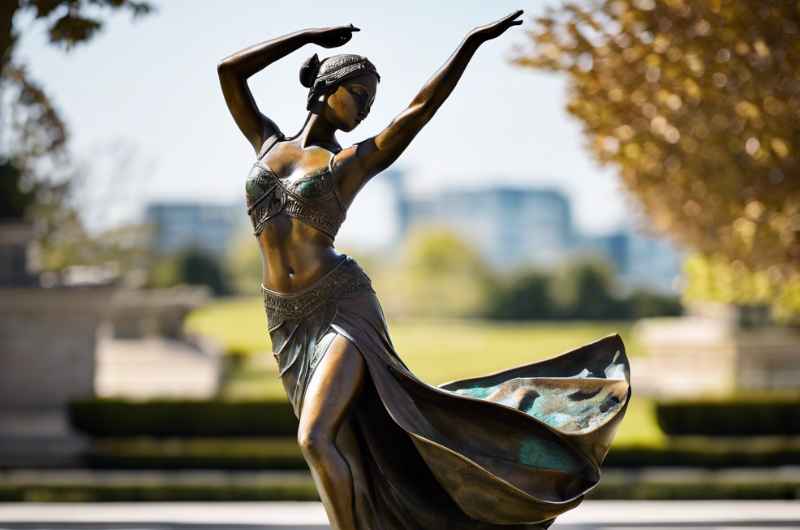 A statue of a person dancing Description automatically generated