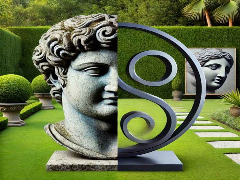 Antique vs Modern Garden Statues